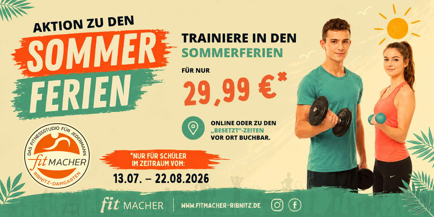 Fitmacher Sommerferien Aktion 2026